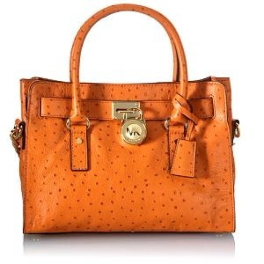 Michael Kors Hamilton Ostrich Leather Tote